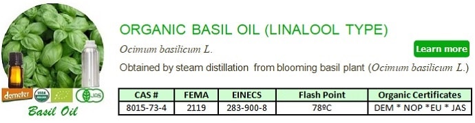 Organic Basil Oil (Linalool)